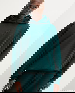 adidas bluză All Szn culoarea verde, cu glugă, uni, KB8527