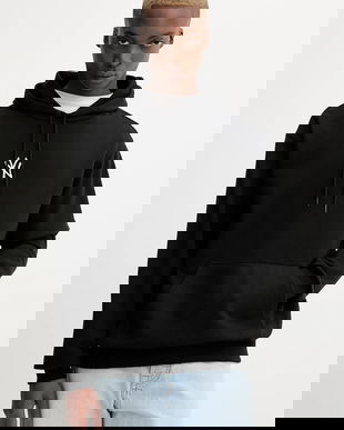 New Era bluză culoarea negru, cu glugă, cu imprimeu, 60675759