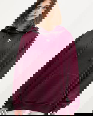 adidas Originals bluză Os Hoodie Fl culoarea bordo, cu glugă, uni, KW1900