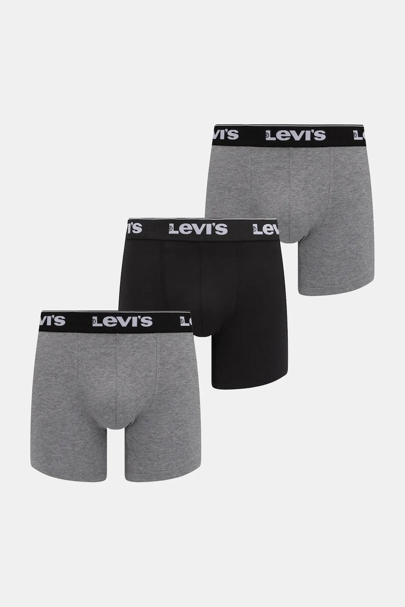 Levi's boxeri 3-pack culoarea gri, 37149-1201