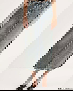 Miss Sixty fustă jeans maxi, drept, 6S3KJ52100