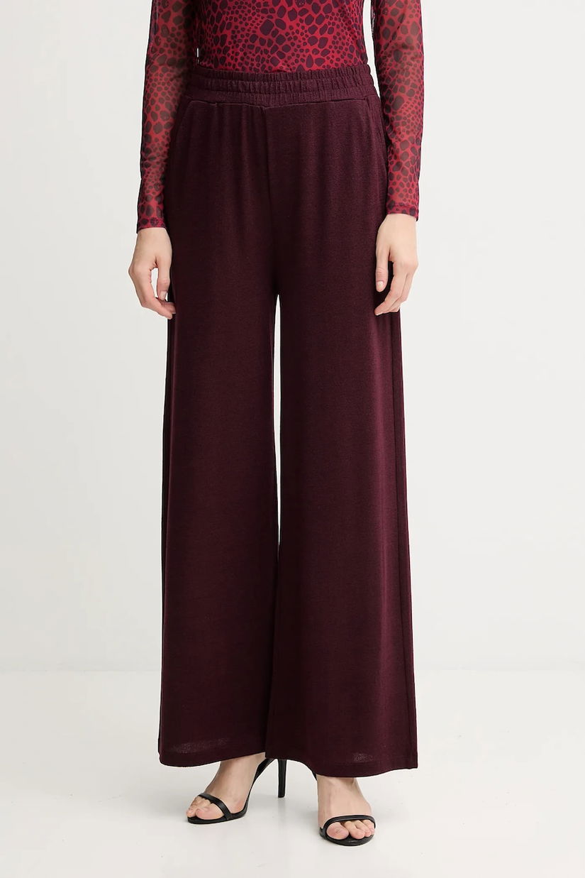 Marc Aurel pantaloni culoarea bordo, lat, high waist, 1891-7000-73813