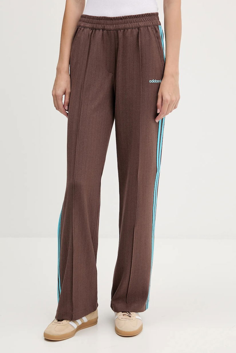 adidas Originals pantaloni de trening Tailored Pants culoarea maro, cu imprimeu, JX5308