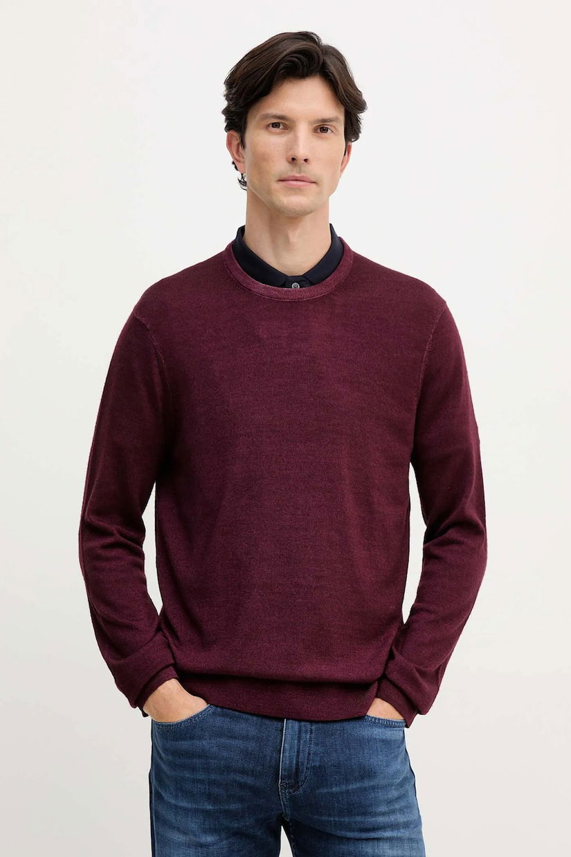 Michael Kors pulover de lână culoarea bordo, light, CF560HW7AP