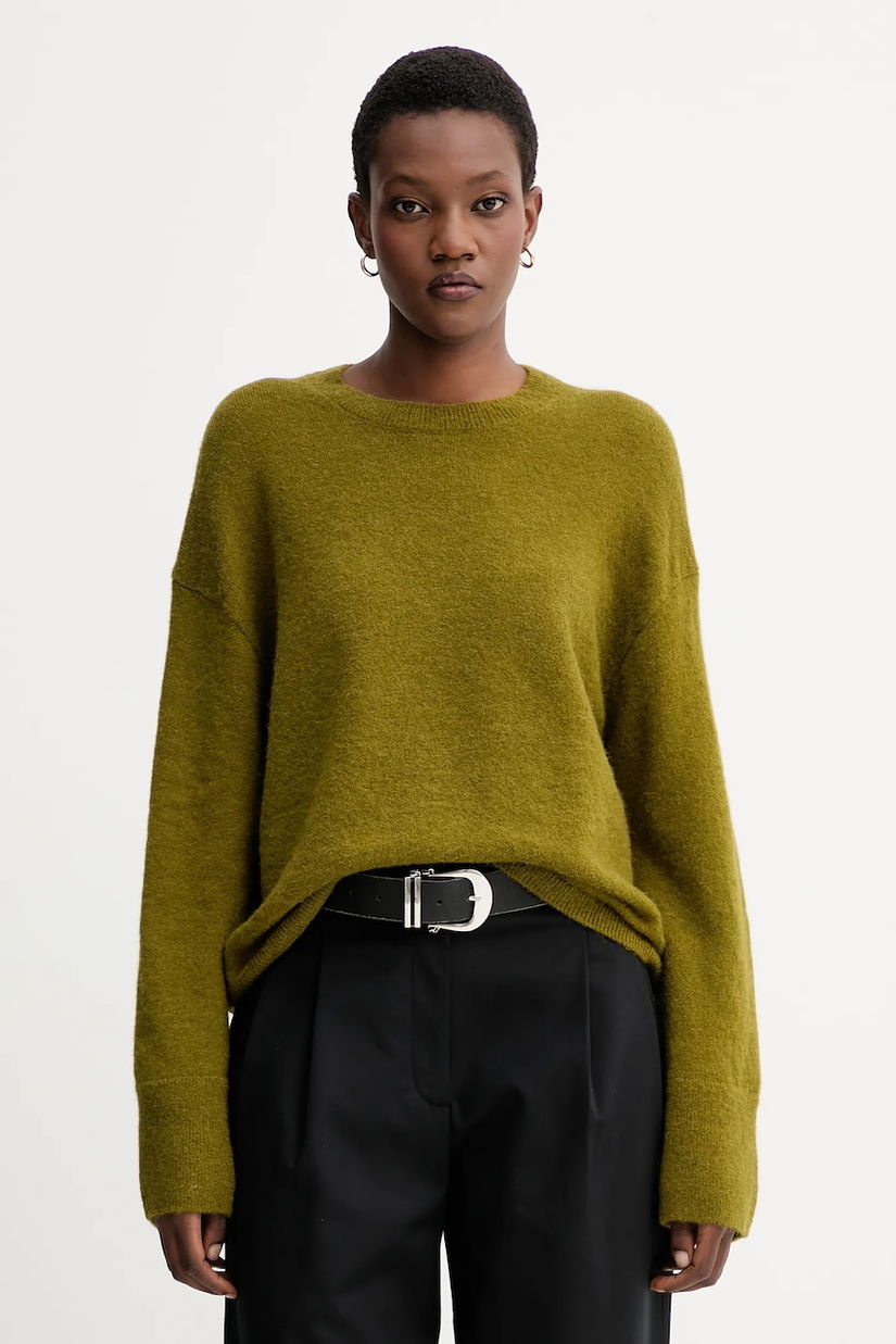 Marc O'Polo pulover din amestec de lână culoarea verde, light, 509607460179
