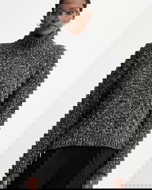 Marc O'Polo pulover din amestec de lână culoarea gri, cu guler, 509608560193