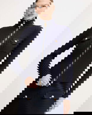 Marc Aurel cardigan culoarea bleumarin, 8020-8000-82093