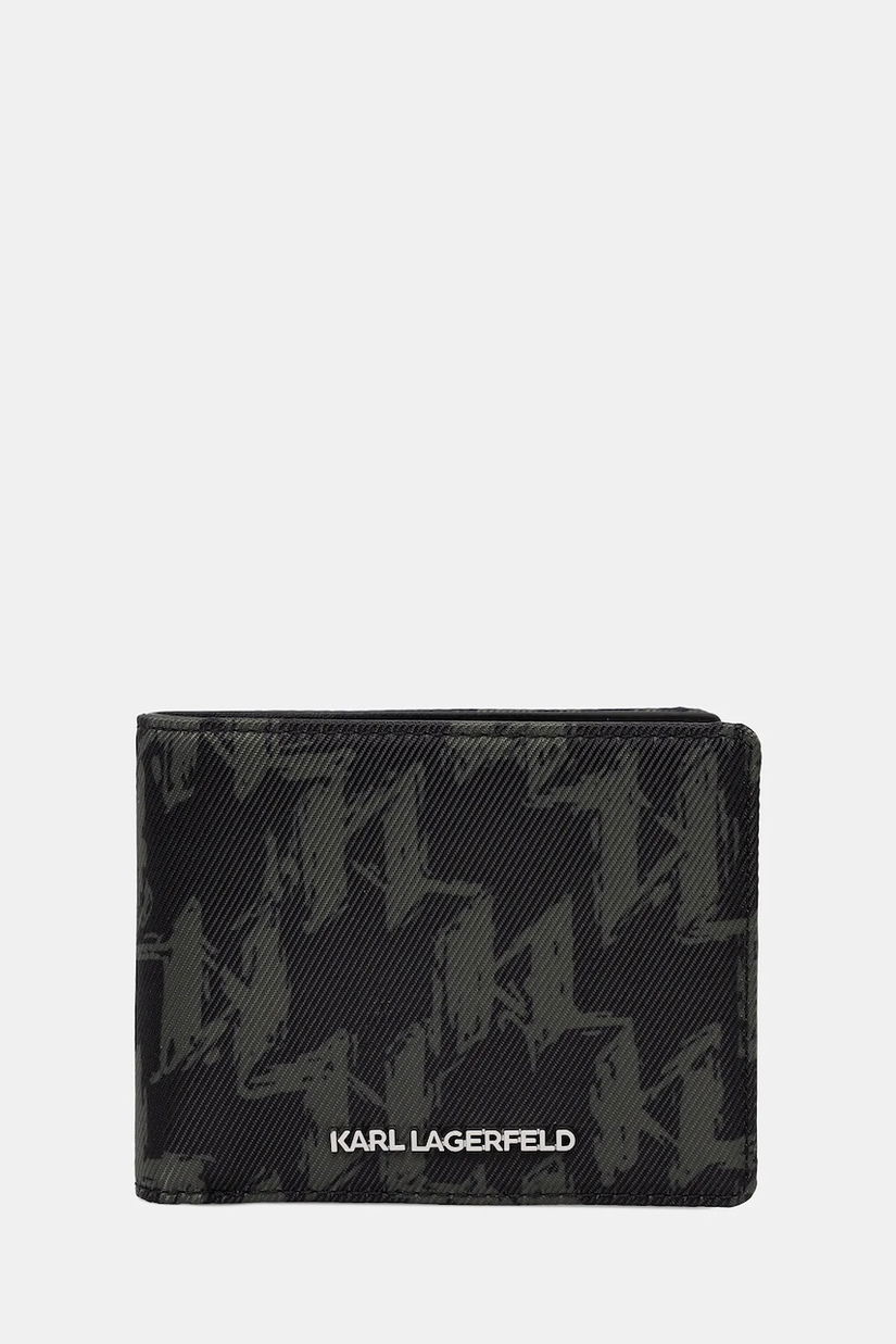 Karl Lagerfeld portofel culoarea verde, A4M32055