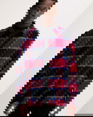 Vans cămașă din bumbac culoarea bordo, cu guler clasic, relaxed, VN000P7ZF0G1