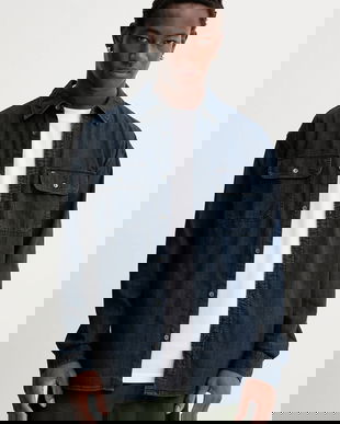 Tommy Jeans cămașă jeans culoarea bleumarin, cu guler clasic, relaxed, DM0DM22122