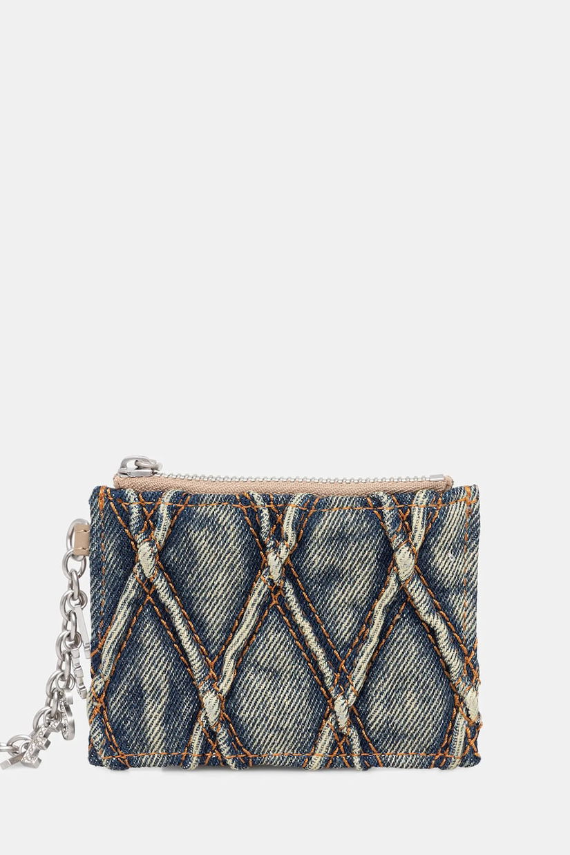 Diesel portofel CHARM-D CARD HOLDER WITH CHAIN X10417.P5570