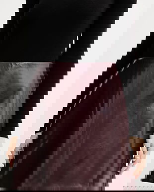 Marc Aurel fustă culoarea bordo, mini, drept, 2326-2021-93454