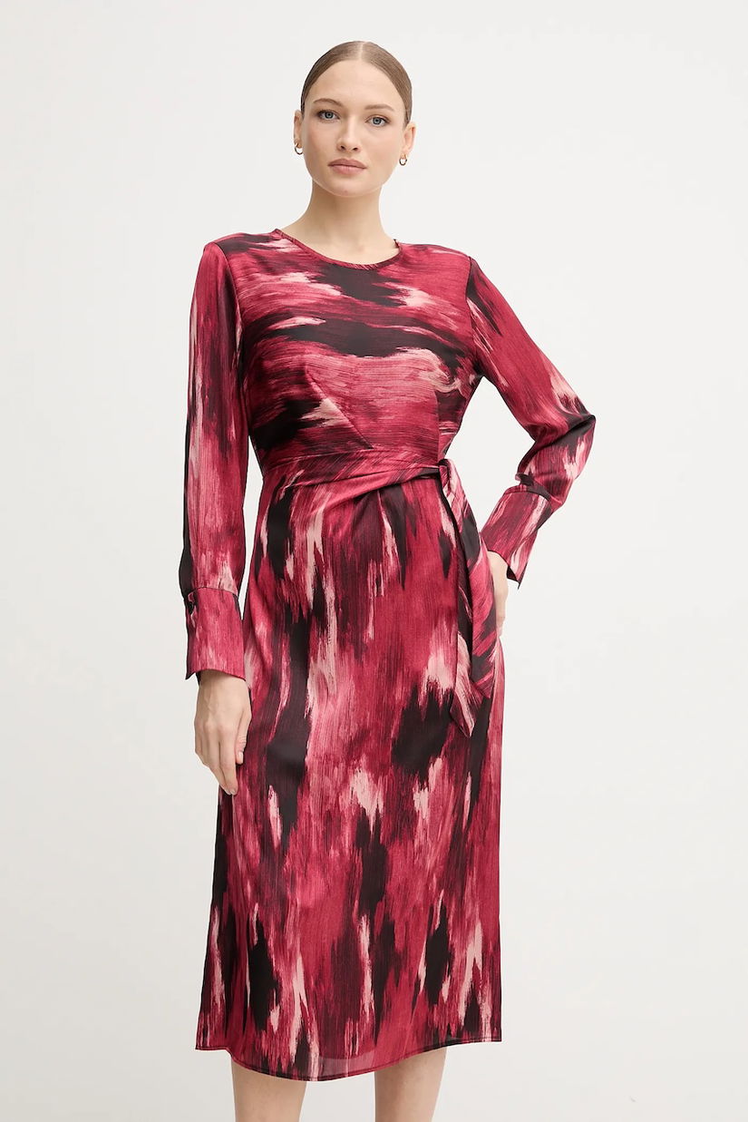 Joseph Ribkoff rochie culoarea roșu, midi, evazați, 254124