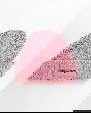 Tommy Jeans căciulă din bumbac culoarea roz, AW0AW17909