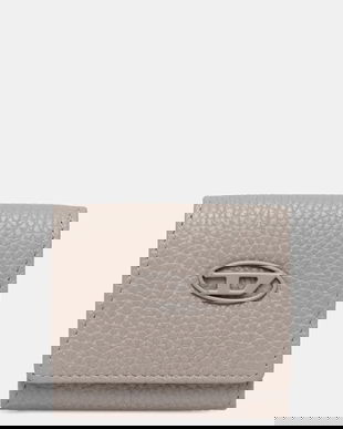 Diesel portofel de piele HISSU EVO HISSU EVO culoarea gri, X10300.P0685