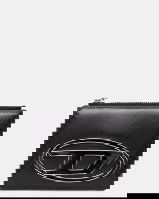 Diesel portofel de piele 1DR 1DR BI-FOLD ZIP II culoarea negru, X09888.PR818