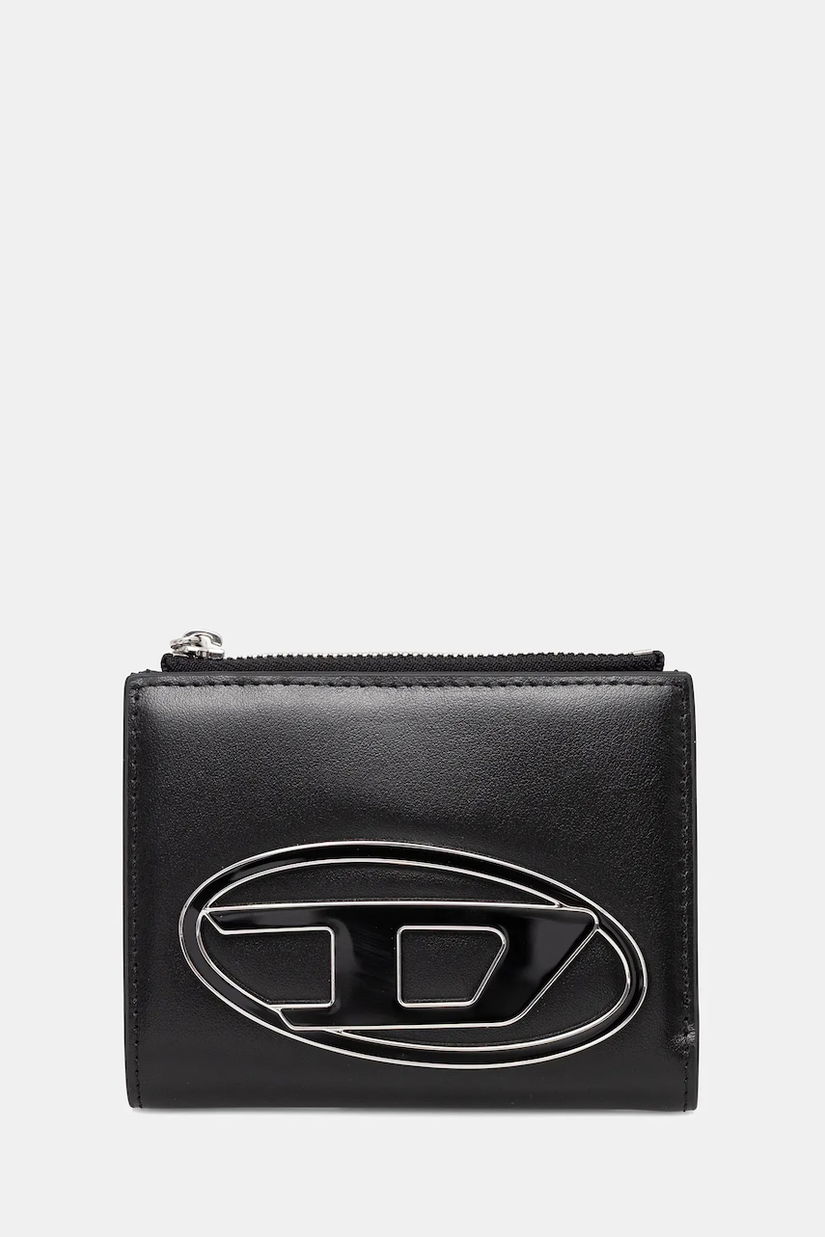 Diesel portofel de piele 1DR 1DR BI-FOLD ZIP II culoarea negru, X09888.PR818