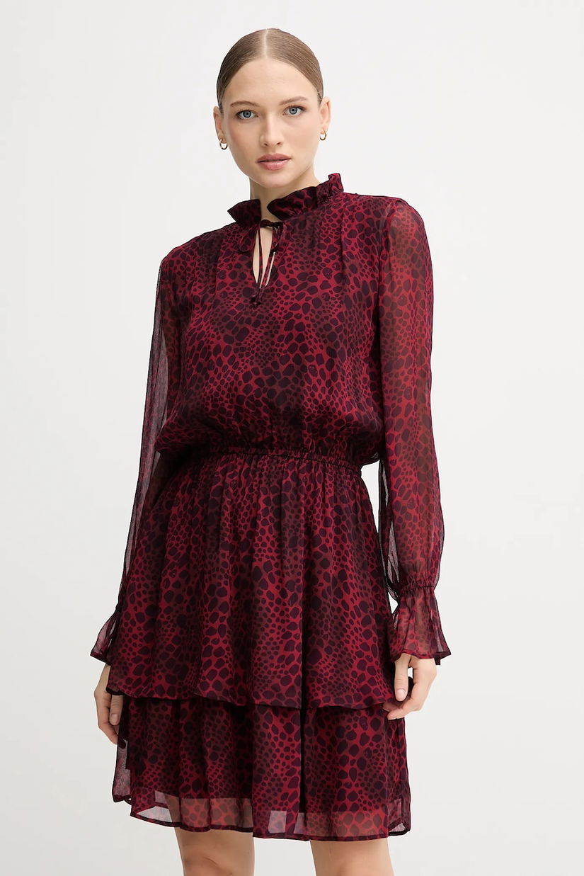 Marc Aurel rochie culoarea roșu, mini, evazați, 6572-1010-93471