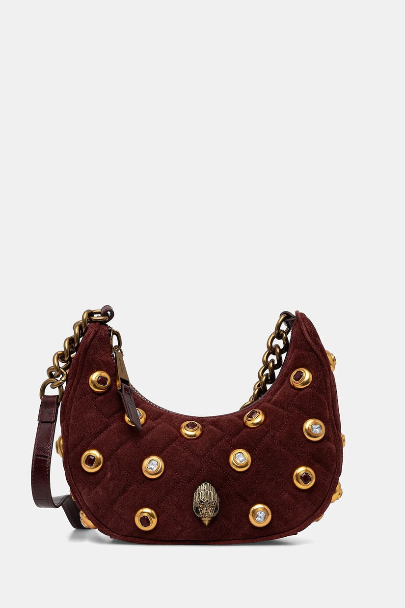 Kurt Geiger London poșetă de piele KENSINGTON culoarea bordo, 5014256289