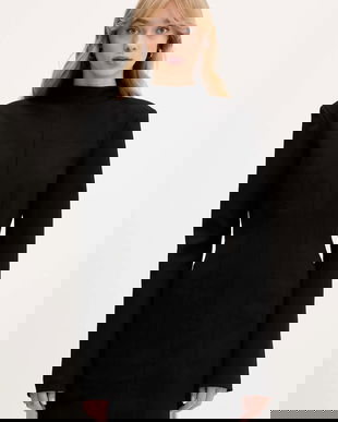 Rotate rochie culoarea negru, mini, evazați, 114835100