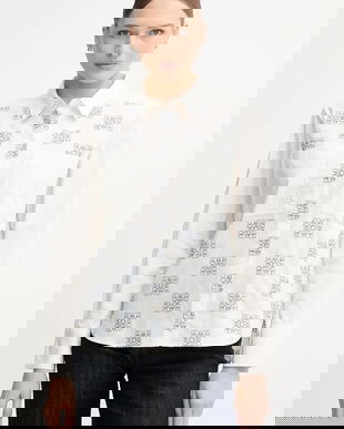 Mos Mosh cămașă din bumbac WEINA culoarea bej, cu guler clasic, regular, 173000