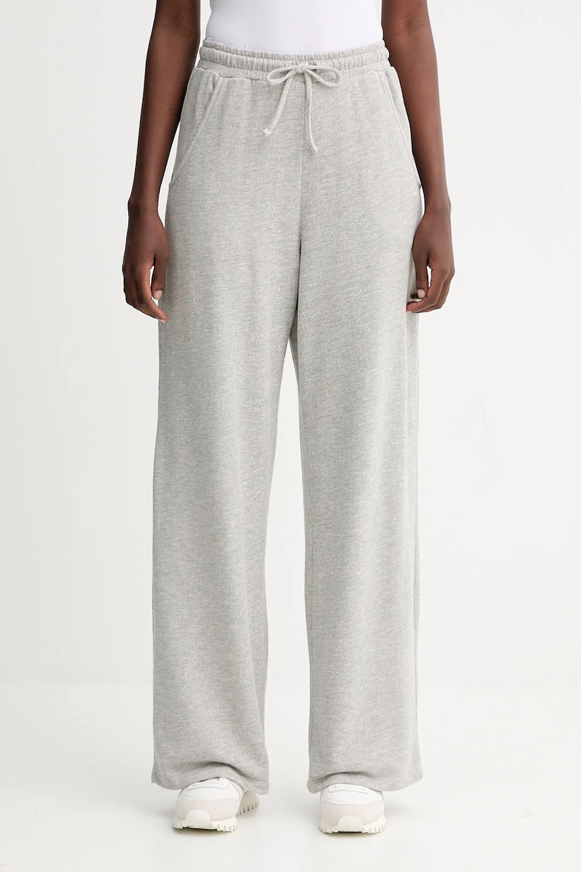 American Vintage pantaloni de trening culoarea gri, melanj, ZOF05B