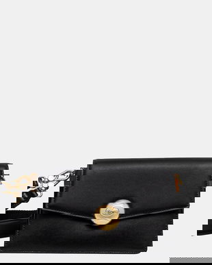 Lacoste poșetă de piele culoarea negru, NF5105IT