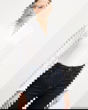 Mos Mosh cămașă HASSIE culoarea alb, cu guler stand-up, regular, 174320