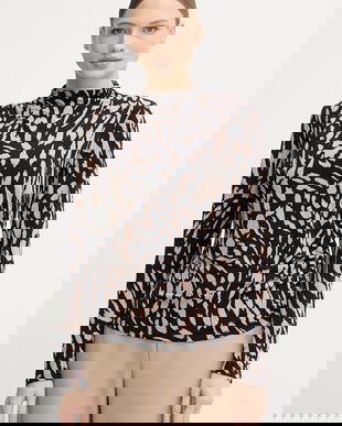 Joseph Ribkoff bluză culoarea negru, cu imprimeu, 254212