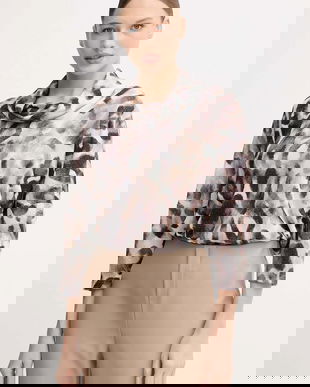 Joseph Ribkoff bluză culoarea alb, cu imprimeu, 254033