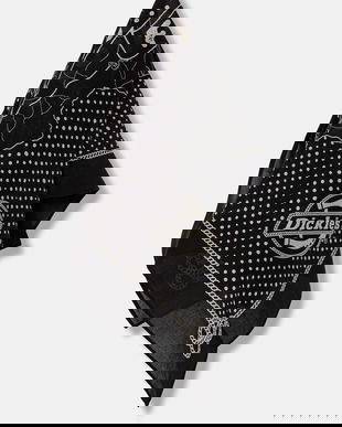 Dickies eșarfă din bumbac culoarea negru, cu imprimeu, DK0A87PA