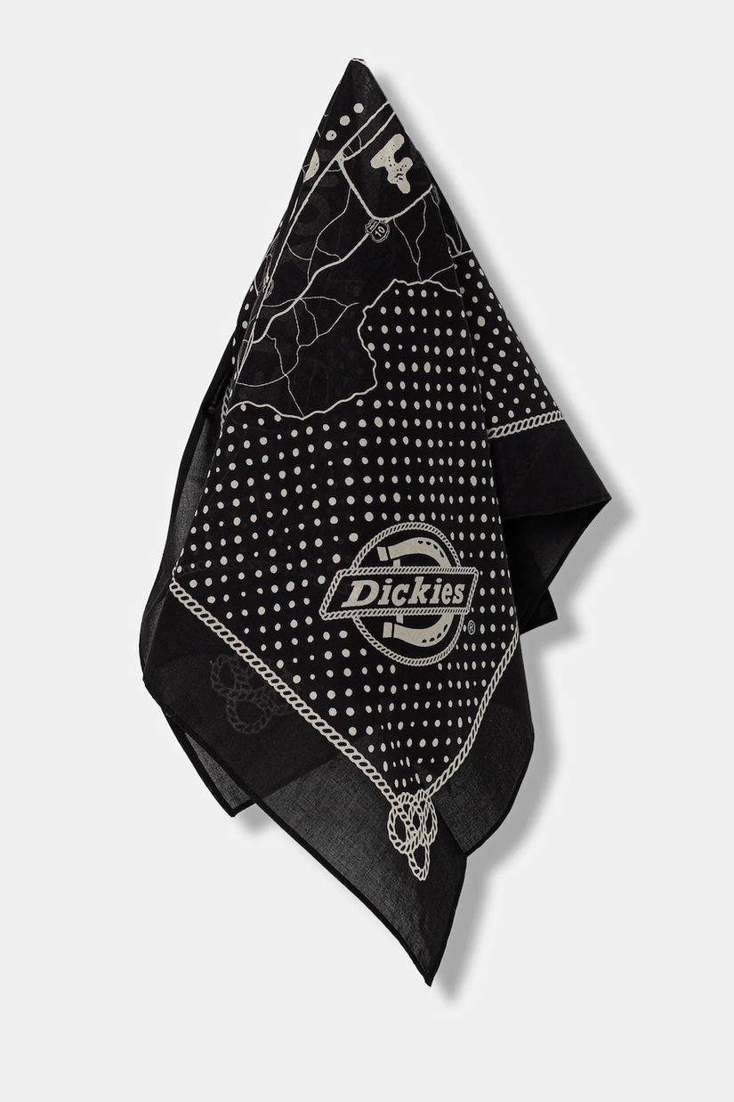 Dickies eșarfă din bumbac culoarea negru, cu imprimeu, DK0A87PA