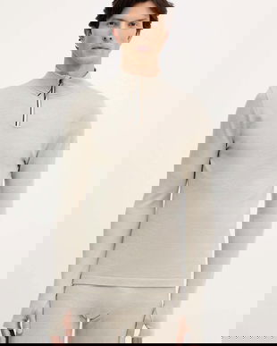 BOSS hanorac din amestec de lână culoarea bej, uni, 50544368