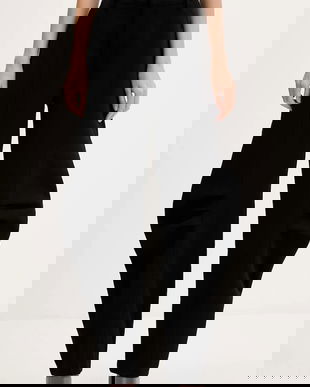 Rotate pantaloni culoarea negru, lat, high waist, 114826100