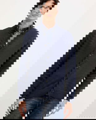 Mos Mosh cardigan din bumbac BARELLA culoarea bleumarin, 508210