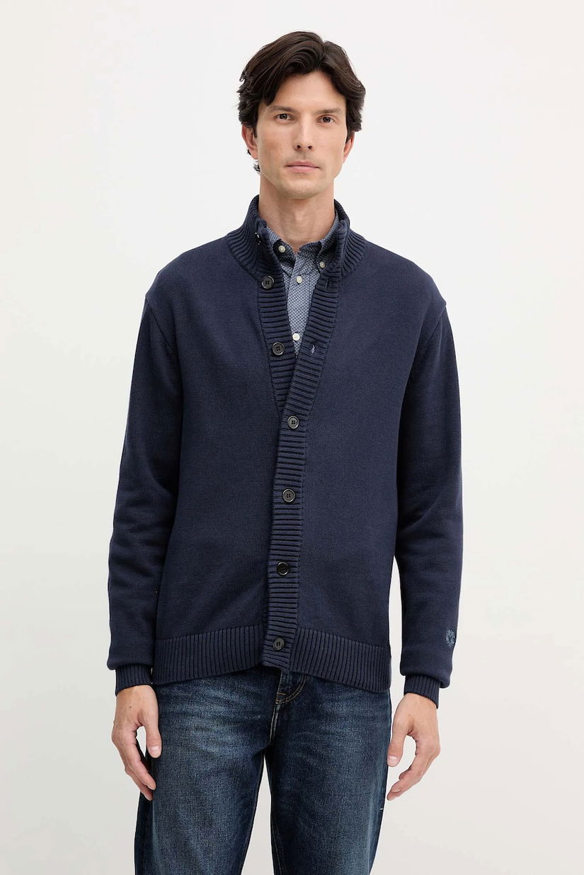 Mos Mosh cardigan din bumbac BARELLA culoarea bleumarin, 508210