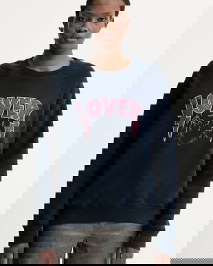 ZADIG&VOLTAIRE bluză culoarea bleumarin, cu imprimeu, JWSS01677