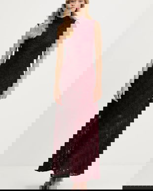 Rotate rochie culoarea bordo, maxi, evazați, 1136172734