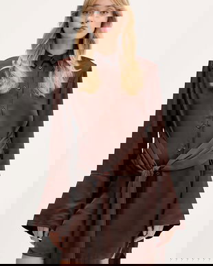 Rotate rochie culoarea maro, mini, drept, 1146462910