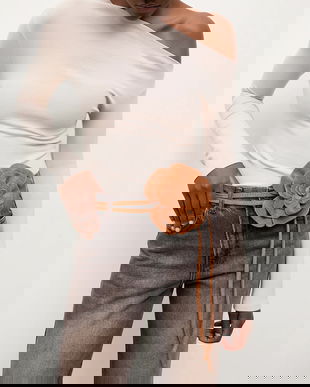 Answear.LAB curea din piele intoarsa culoarea maro