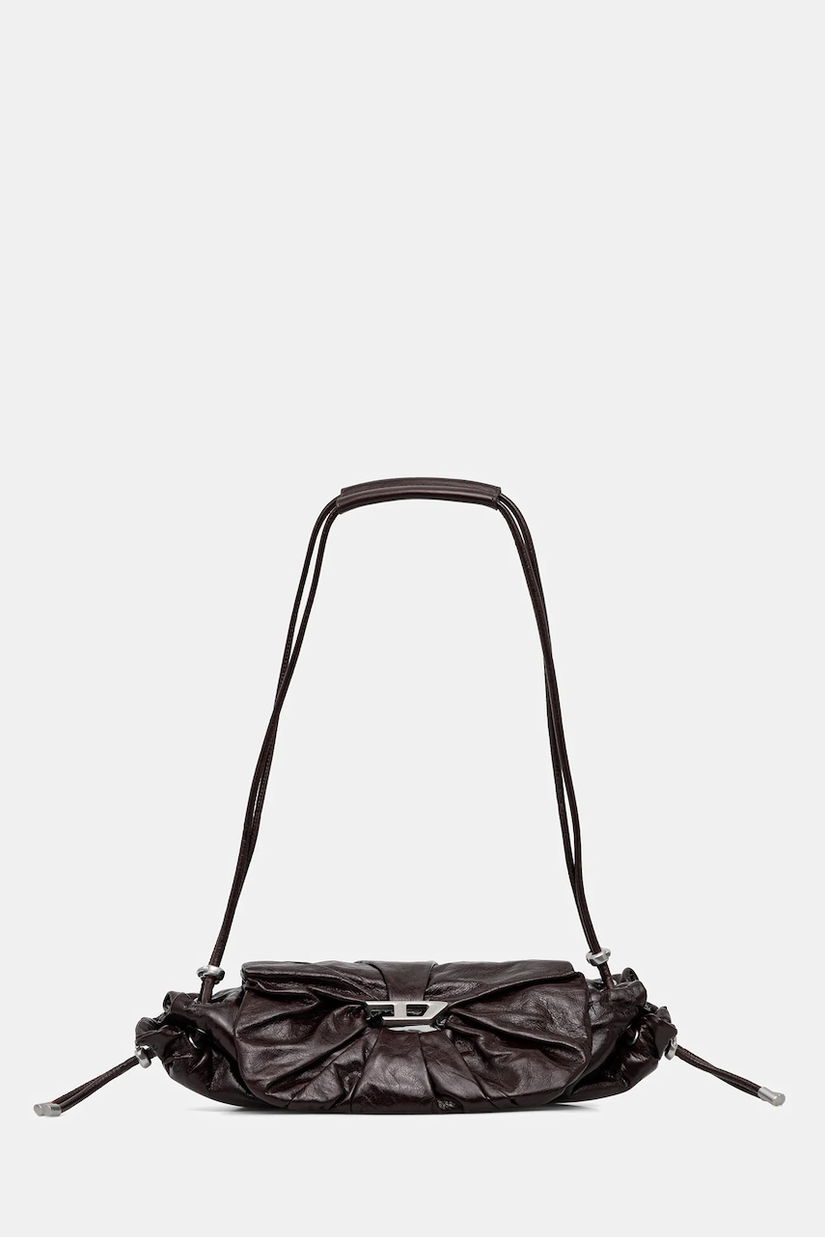 Diesel geantă de piele SCRUNCH-D culoarea maro, X10331.P1003