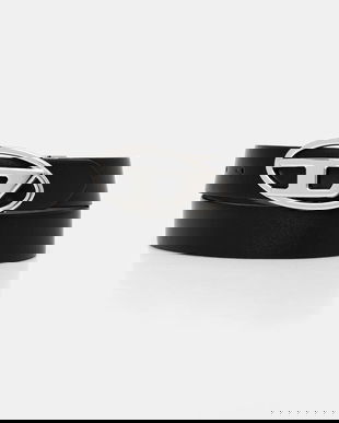 Diesel curea de piele cu două fețe OVAL D LOGO B-1DR W REV II culoarea negru, X09874.P1245