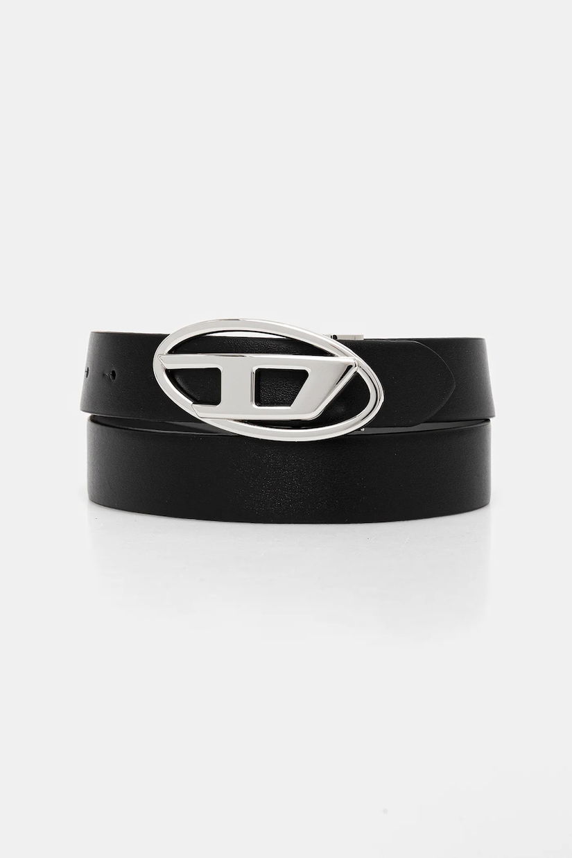 Diesel curea de piele cu două fețe OVAL D LOGO B-1DR W REV II culoarea negru, X09874.P1245