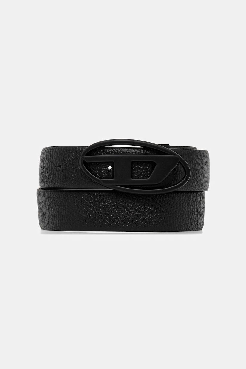 Diesel curea de piele cu două fețe OVAL D LOGO B-1DR REV II culoarea negru, X09812.P4420