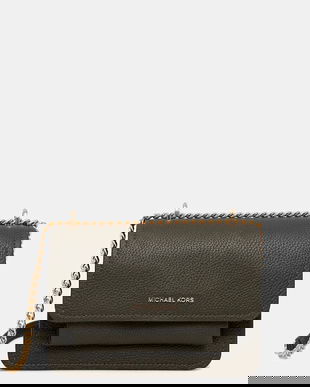 MICHAEL Michael Kors poșetă de piele culoarea bej, 32T4GC7C1T