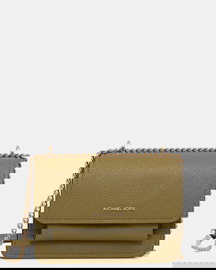 MICHAEL Michael Kors poșetă de piele culoarea bej, 32T4GC7C1T