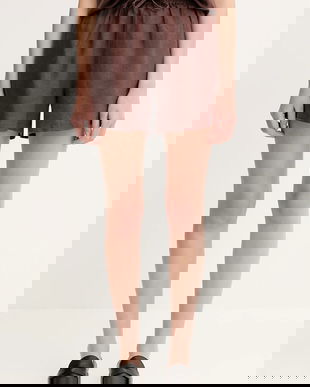 Samsoe Samsoe pantaloni scurți din in MAREN culoarea verde, uni, high waist, F23900001