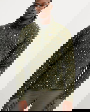 Haglöfs hanorac Mora Mid culoarea bleumarin, cu imprimeu, 606556