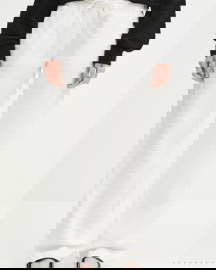 Samsoe Samsoe pantaloni din in HOYS culoarea alb, drept, medium waist, F23900002