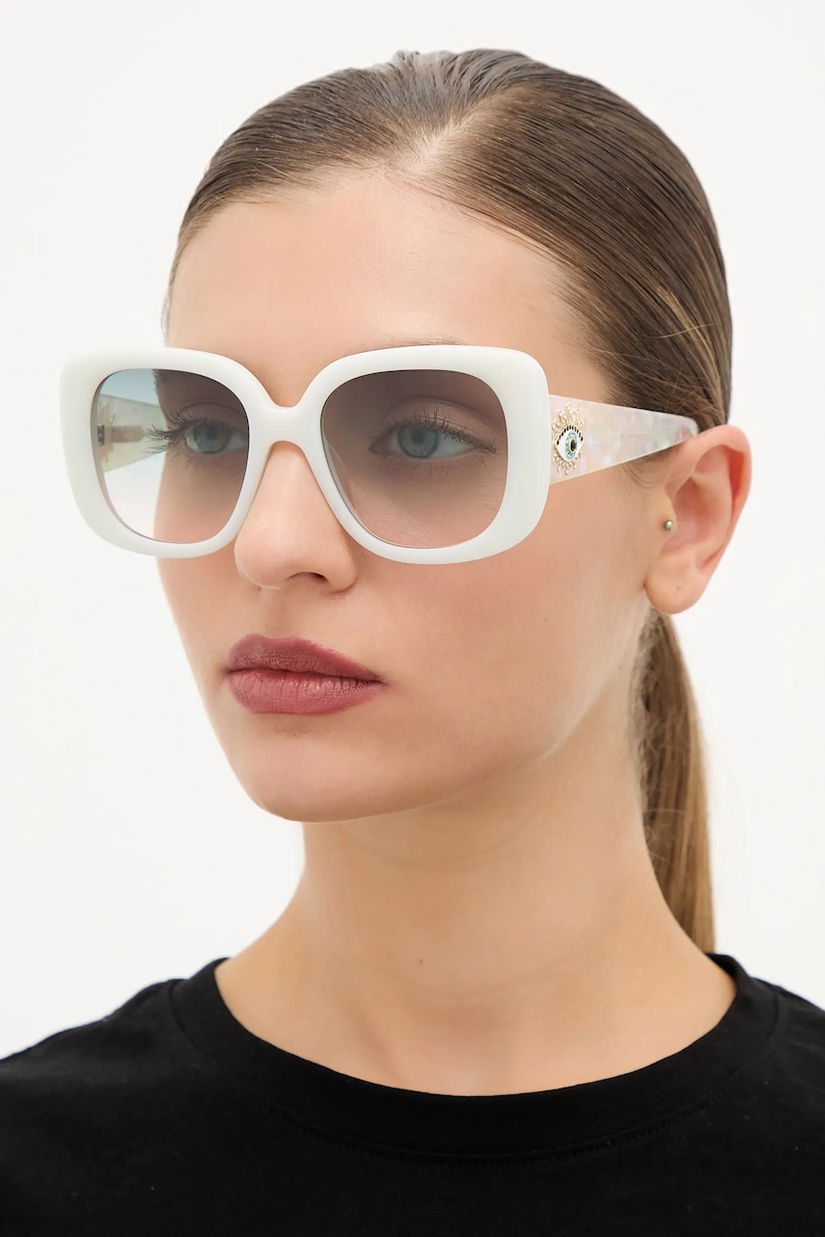 Kurt Geiger London ochelari de soare Evil Eye culoarea bej, 4738941679